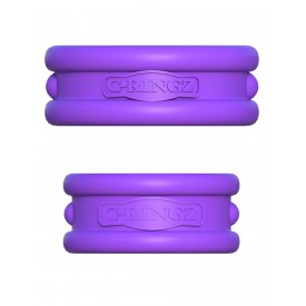 Набор из двух фиолетовых эрекцонных колец Max Width Silicone Rings