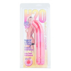 Розовый водонепроницаемый стимулятор G-точки H2O G-SPOT PROBE WATERPROOF VIBRATOR - 18 см.